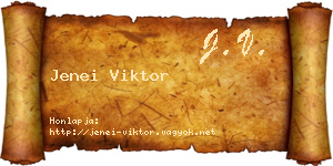 Jenei Viktor névjegykártya